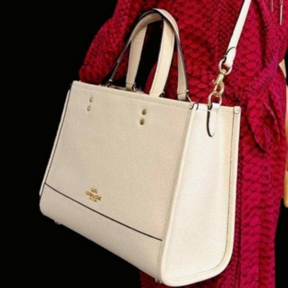 Coach Full Size Dempsy Carryall/Crossbody White NWT - Picture 1 of 12
